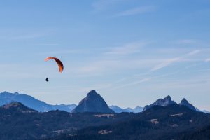 Paragliding in the mountains